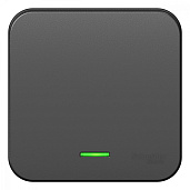 Изображение товара Выключатель одноклавишный BLANCA открытой установки 10А 250В с подсветкой (cх.1)а с изолирующей пластиной в сборе антрацит BLNVA101116 Systeme Electric