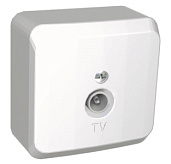 Изображение товара Телевизионная розетка ЭТЮД открытая установка белая Systeme Electric