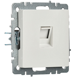 Розетка компьютерная RJ45 кат.5E РК10-БрБ белый BR-K10-1-K01 BRITE  IEK
