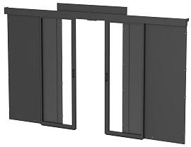Комплект дверей раздвижных 45U 1200 ножки черный ZP-FD05-45U-1200-L ITK by ZPAS