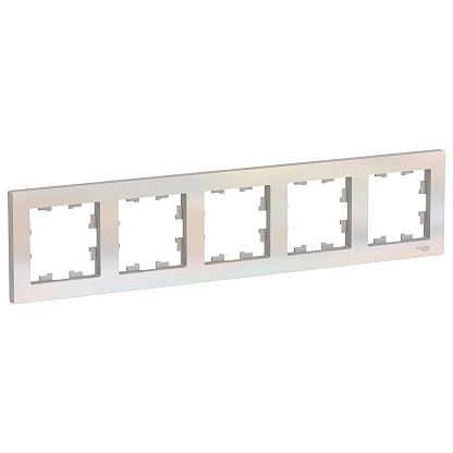 Изображение товара Рамка для розеток и выключателей 5 постов Atlasdesign горизонтальная жемчуг Schneider Electric