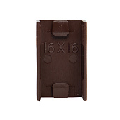 Соединитель (16х16) (4 шт) Plast под темное дерево PROxima cond-16-16x4 EKF