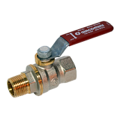Кран шаровой латунный газовый 1 1/2" ВР/НР DADO полный проход рычаг R914LX007 Giacomini
