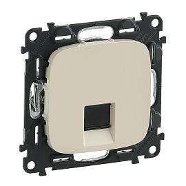 Розетка RJ45 компьютерная Valena ALLURE скрытой установки cat.5е UTP с лицевой панелью слоновая кость 753840 Legrand