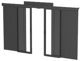 Комплект дверей раздвижных 42U 1200 ножки черный ZP-FD05-42U-1200-L ITK by ZPAS
