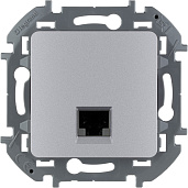 Розетка RJ45 компьютерная INSPIRIA скрытой установки категория 6 UTP алюминий 673832 Legrand