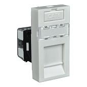 Розетка компьютерная QUADRO RJ-45 Cat. 6E QD 45x22,5/6 (HB) белая KOPOS
