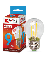 Лампа светодиодная LED-ШАР-deco 7Вт 230В E27 4000К 630Лм прозрачная 4690612016337 IN HOME