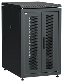 Шкаф сетевой 19" 18U 600х800мм двери передняя двустворчатая перфорированная задняя перфорированная черный LINEA N LN05-18U68-2PP ITK