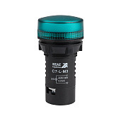 Лампа светодиодная OptiSignal Compact D22 С7-L-M3 зеленая 230 В AC/DC XB7EV03MP КЭАЗ 362159