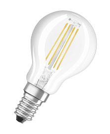 Лампа светодиодная 5 Вт E14 P45 2700К 520Лм прозрачная 230В шар диммируемая STAR Classic 4058075230415 Osram