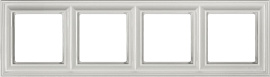 Рамка для розеток и выключателей 4 поста Ecoprofi Deco белый EPD484WW JUNG