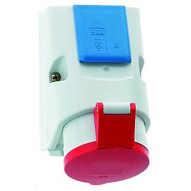 Розетка настенная комбинированная 32A, 5р(3P+N+PE), 6h, 400V, IP44, Bals 108