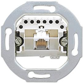 Розетка одинарная RJ11/12 телефонная Ecoprofi 8 полюсов, RJ45 компьютерная категория 3 механизм EPUAE8UPO JUNG