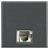 Bticino HS4258/11D Axolute Телефонный разъем RJ11, категория 3, тип коннектора К10, цвет антрацит