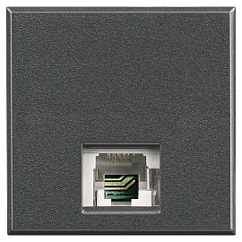 Bticino HS4258/11D Axolute Телефонный разъем RJ11, категория 3, тип коннектора К10, цвет антрацит