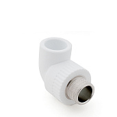 Изображение товара Угольник комбинированный PPR полипропилен НР 25х 1/2", белый, РосТурПласт 10801