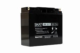 Аккумулятор свинцово-кислотный тип AGM 12V 17Ач Iзар.5,1А, клеммы под болт SKAT SB 1217 2536 Бастион