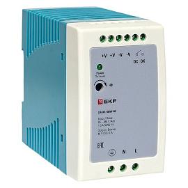 Блок питания на дин рейку 100Вт,Uвх ~ 220 В AC m, Uвых - 48 В DC DR-M-100W-48 EKF
