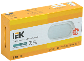 Светильник LED ДПО 4011 8Вт IP54 4000K овал белый IEK