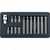 Набор бит TORX, хвостовик-шестигранник, 10 мм, CrV, 15 предм. STELS 11315