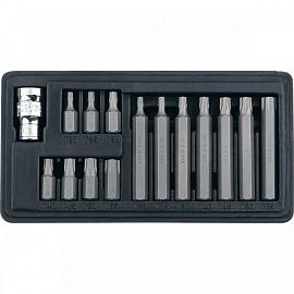 Набор бит TORX, хвостовик-шестигранник, 10 мм, CrV, 15 предм.  STELS 11315