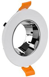 Светильник 4106 встраиваемый поворотный LIGHTING под лампу GU10 белый/хром пластик LT-UVB0-4106-GU10-1-K23 IEK