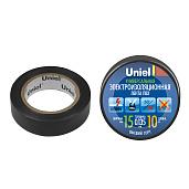 Изолента UIT-135P 10/15/01 BLK 10м, 15мм, 0,135мм, цвет Черный 04510 Uniel