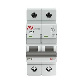 Выключатель автоматический 32А 2П двухполюсный C 10kA AV-10 AVERES mcb10-2-32C-av EKF