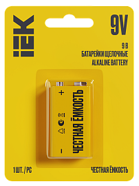 Элемент питания Alkaline 6LR61 9V  (1 шт / блистер) ABT-6LR619V-OP-L01 IEK