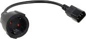 Кабель питания CE002 UPS->розетка (IE-320 C14 to Socket Type-F) 3Gx0,75mm VDE CE002-CU0.75-0.15M VCOM