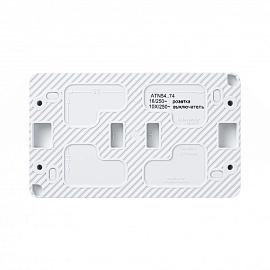 Блок AtlasDesign Profi54 открытой установки выключатель двухклавишный 10А + Розетка Schuko 2P+E с заземлением 16А белый IP54 ATN540174 Systeme Electric