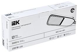 Светильник светодиодный ДКУ 1004-100Ш 5000К IP65 серый  LDKU1-1004-100-5000-K03 IEK