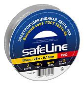 Изолента ПВХ серо-стальная 19мм 25м 12128 Safeline