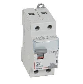 Устройство защитного отключения (УЗО) DX3 25А 2П двухполюсный C 100мА 411514 Legrand