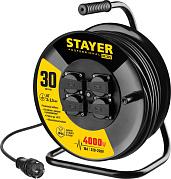 STAYER RX 325, 30 м, 4000 Вт, 4 гнезда, IP44, КГ 3х2.5 мм² удлинитель на катушке 55076-30